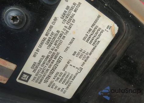 2005 GMC Sierra 1500 Slt from USA, damaged, VIN 1GTEK19ZX5Z310277